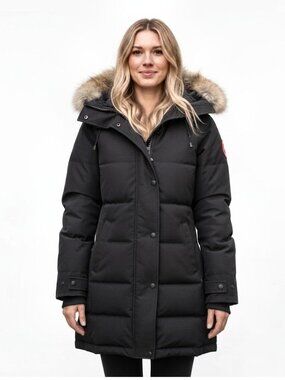 Canada Goose Shelburne Parka, Black 3802L, Womens Size XXSmall